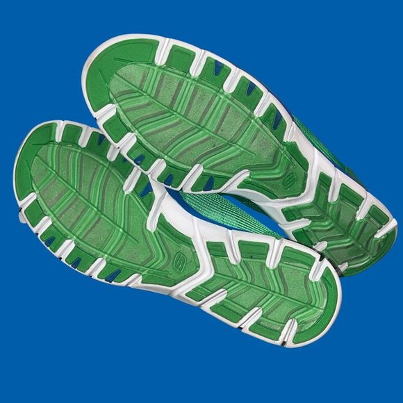 2012 Skechers Womens Flex 22162 Green Blue Running Shoes Sneakers Size 7 - Picture 8 of 8